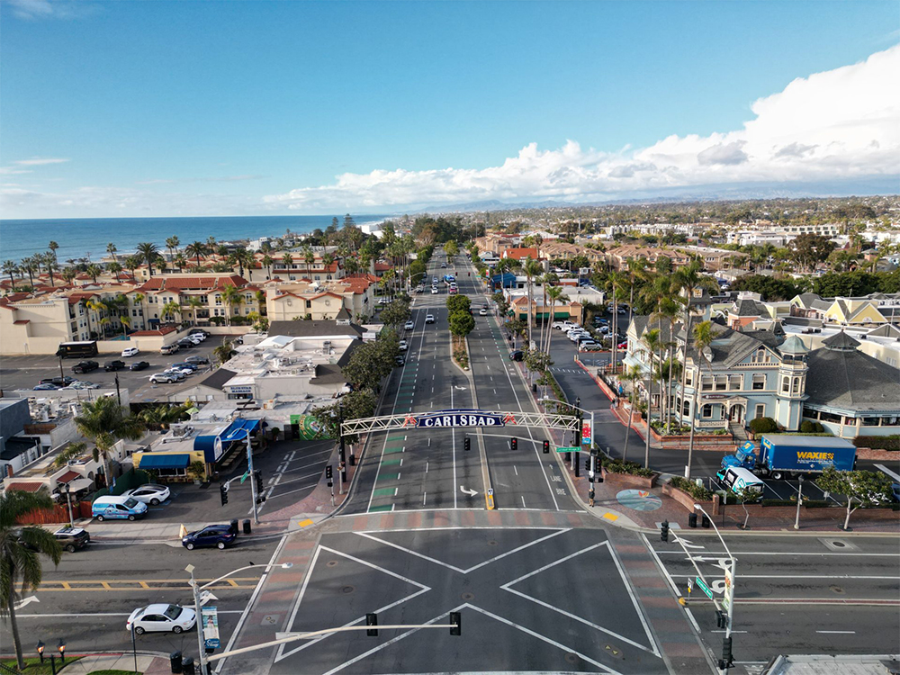 Carlsbad California cityscape
