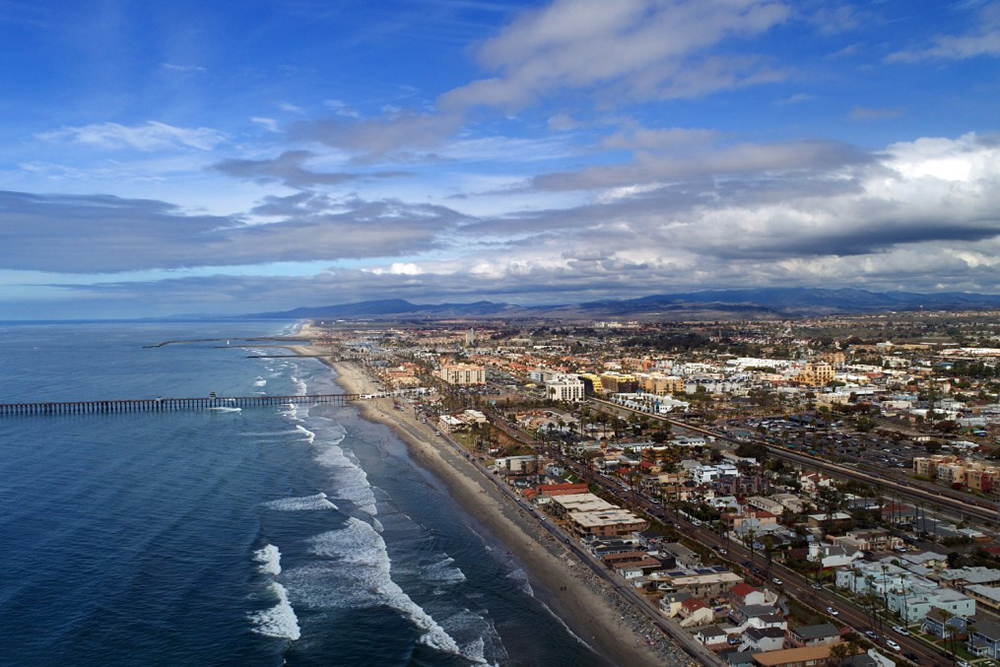 Oceanside California cityscape