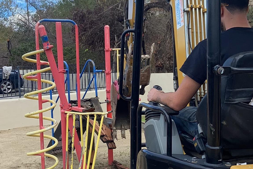 Structural steel demolition project